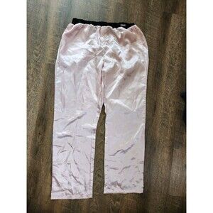 Womens L Pink Silky Pj Pants